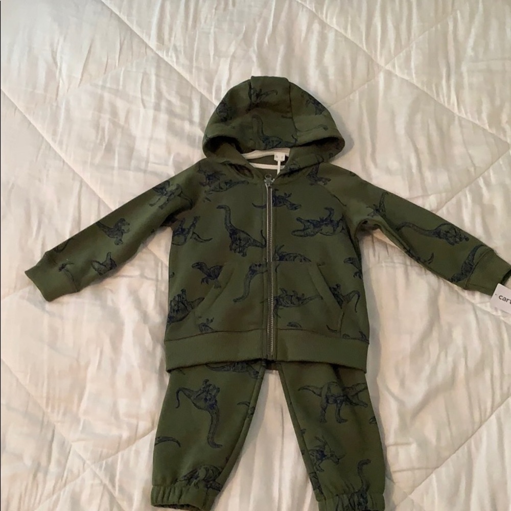 Toddler Boy  dinosaur print sweatsuit